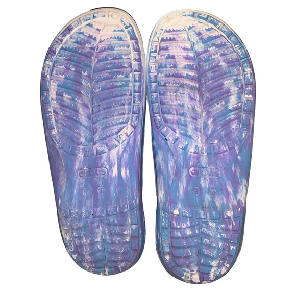 Crocs Classic Marbled Sandal Unisex M8 W10 White/Oxygen 207701-1FK - Picture 6 of 6